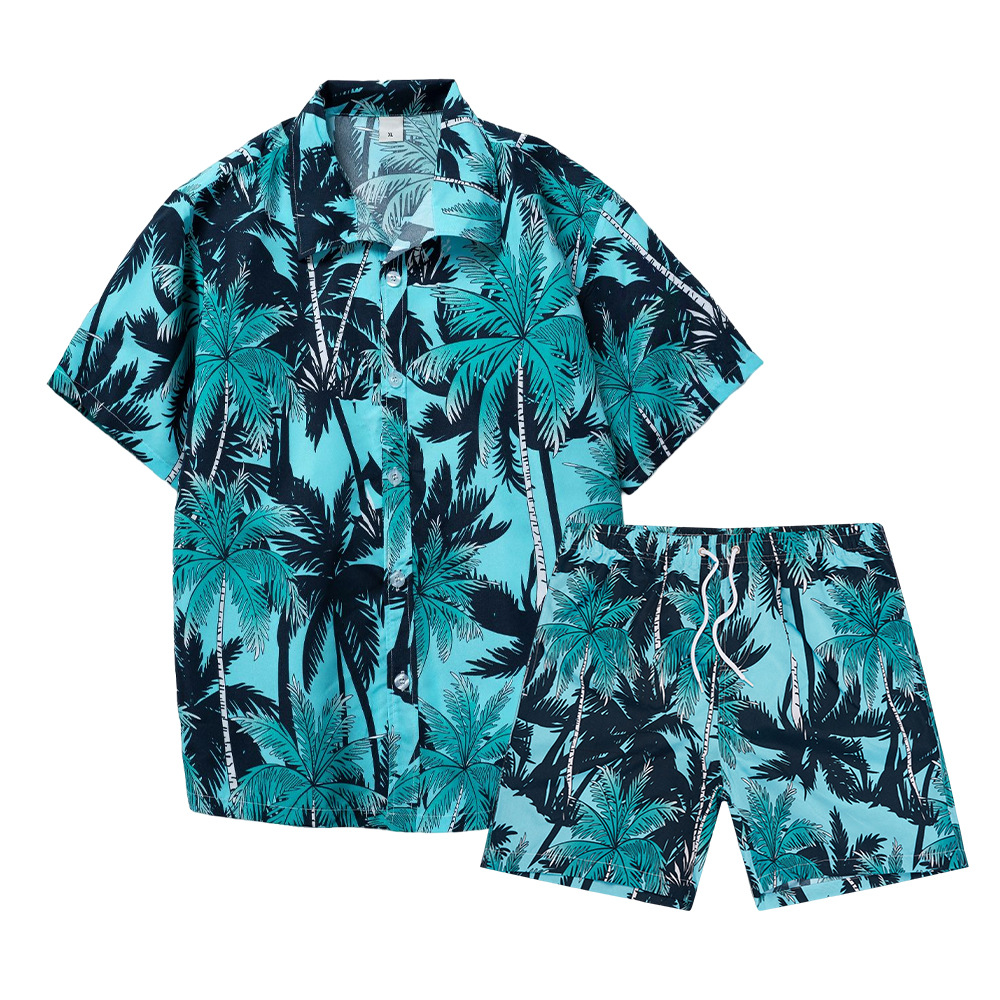 Mens Fashion Clothes - Conjunto de Camisa Masculina com Estampa
