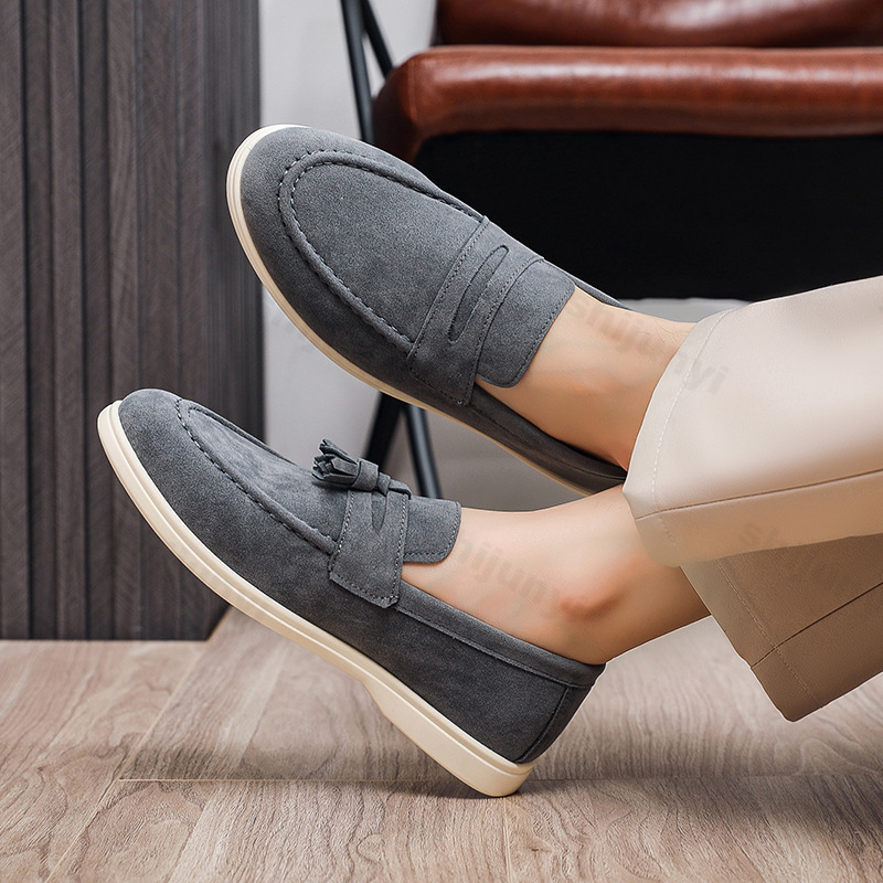 Suede Loafers Men - Mocassins Masculinos de Camurça Fosca 2025: