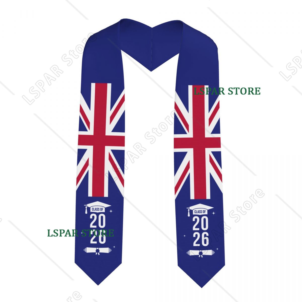 Men'S Fashion Uk 2026 - Estola de Formatura com Bandeira do