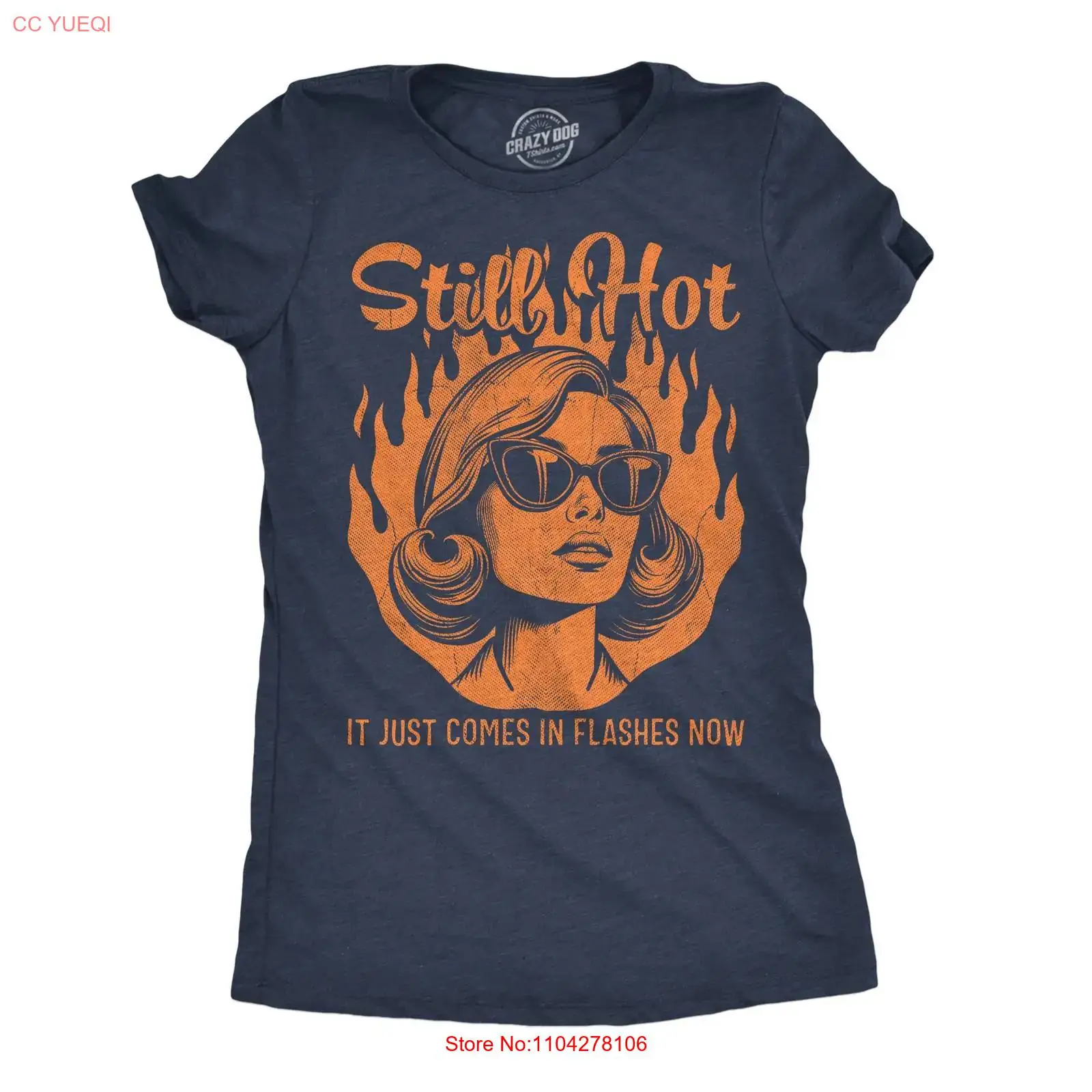 Men'S Fashion Now - Camiseta Feminina Divertida: Ainda Quente, Agora