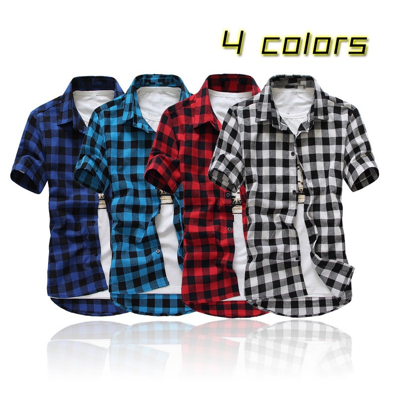 Men'S Fashion Uk 2026 - Camisa Xadrez Vermelha e Preta para