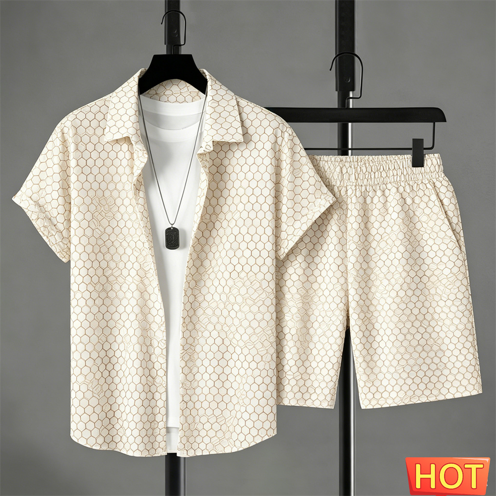 Men'S Fashion Designer - Conjunto de Camisa Masculina para o