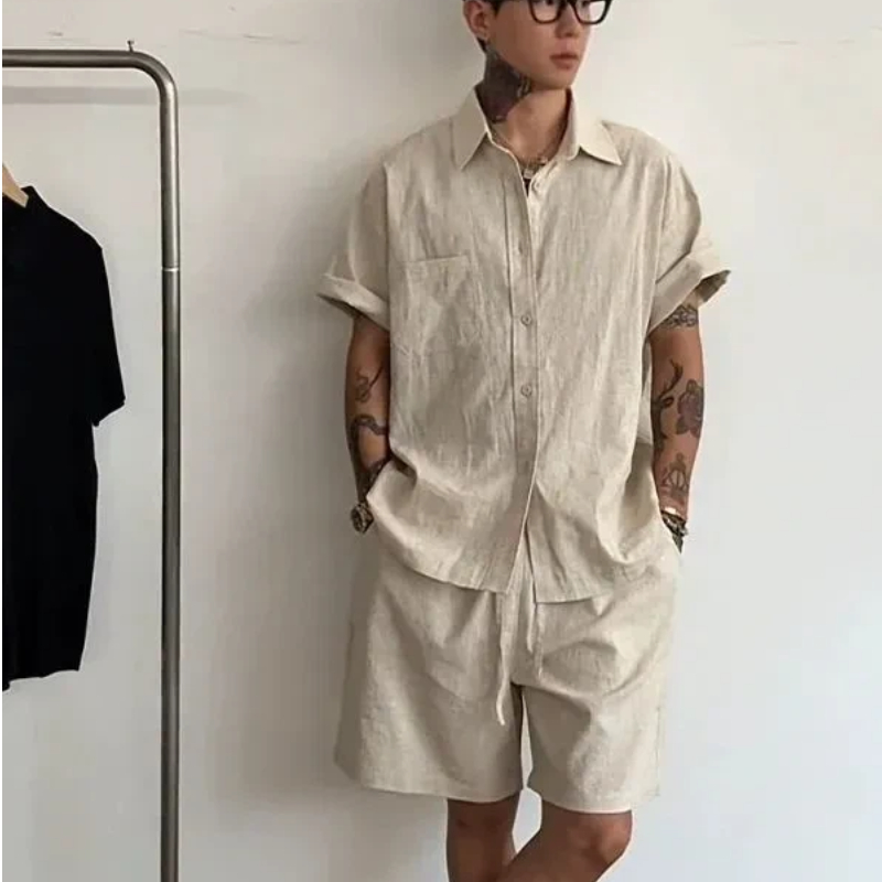 Linen Shirt Summer - Conjunto Masculino de Linho e Algodão