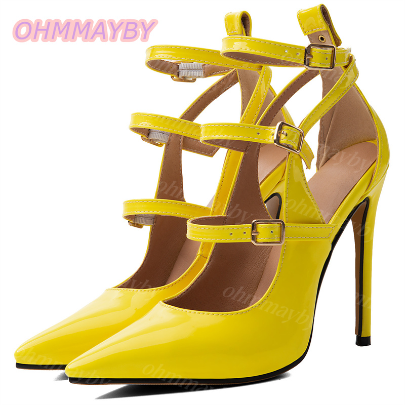 Yellow Men'S Fashion - Sapatos de Salto Alto Femininos em