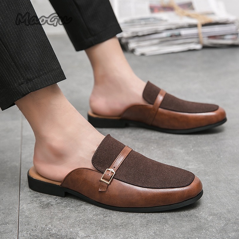Suede Loafers Men - Pantufas Masculinas de Couro Sintético e
