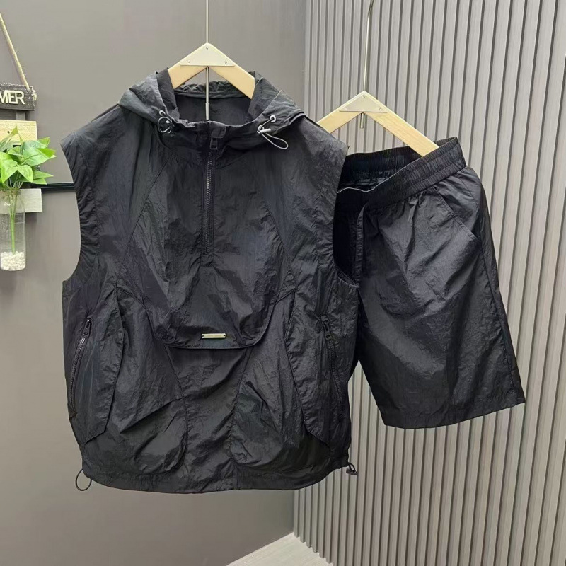 Mens Fashion Zip Up - Conjunto Masculino Casual de Verão 2026