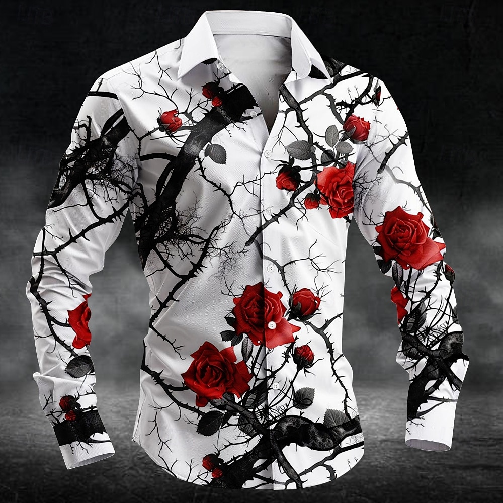Men'S Fashion Designer - Camisa Masculina de Manga Longa com
