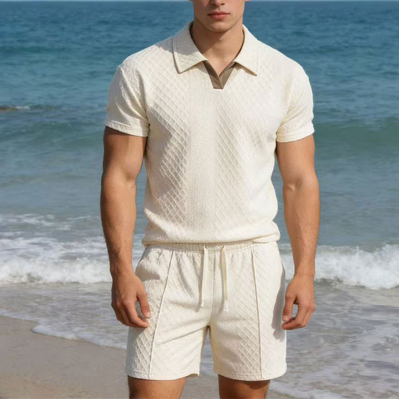 Mens Fashion Zip Up - Conjunto Masculino Verão 2026: Camisa Polo