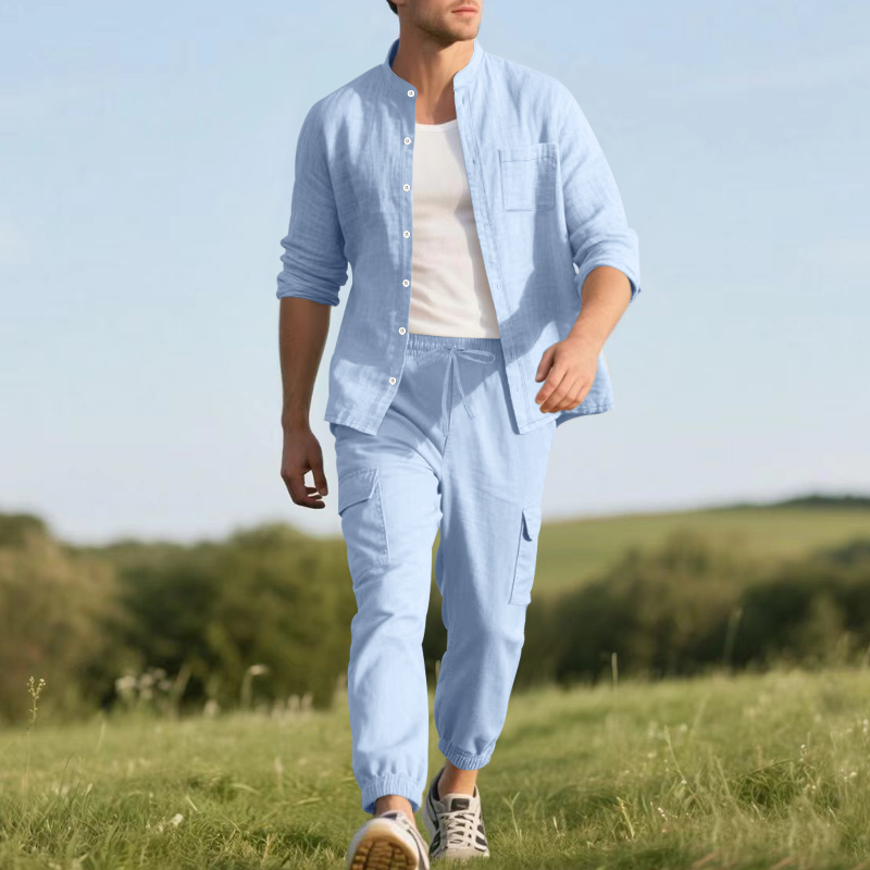 Conjunto Masculino de Linho Re - Linen Shirt Summer avaliação e preço