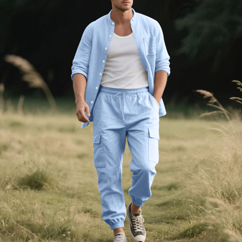 Conjunto Masculino de Linho Re - Linen Shirt Summer avaliação e preço