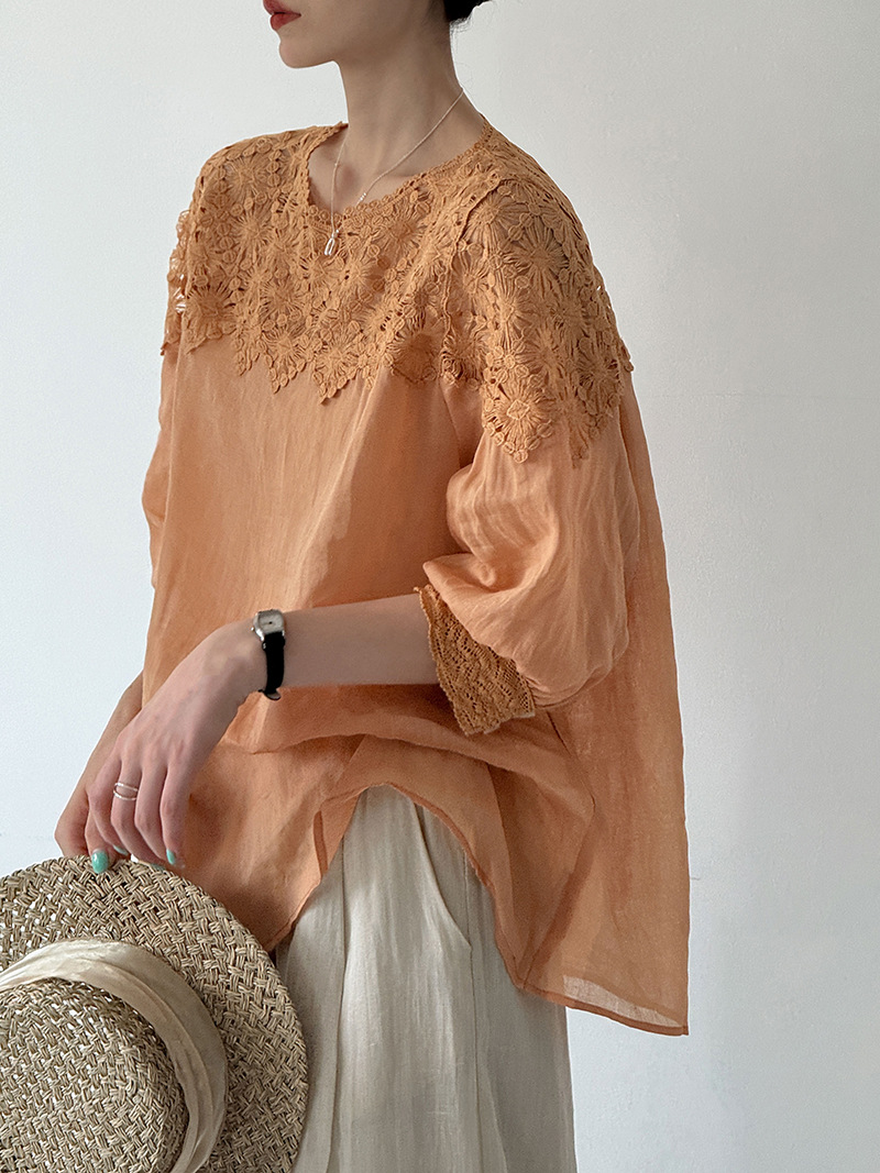 Blusas Femininas de Linho 100% - Linen Shirt Summer avaliação e preço