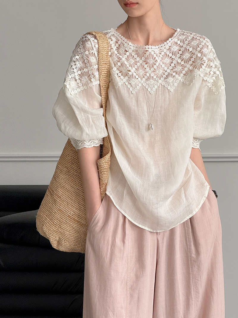 Blusas Femininas de Linho 100% - Linen Shirt Summer avaliação e preço