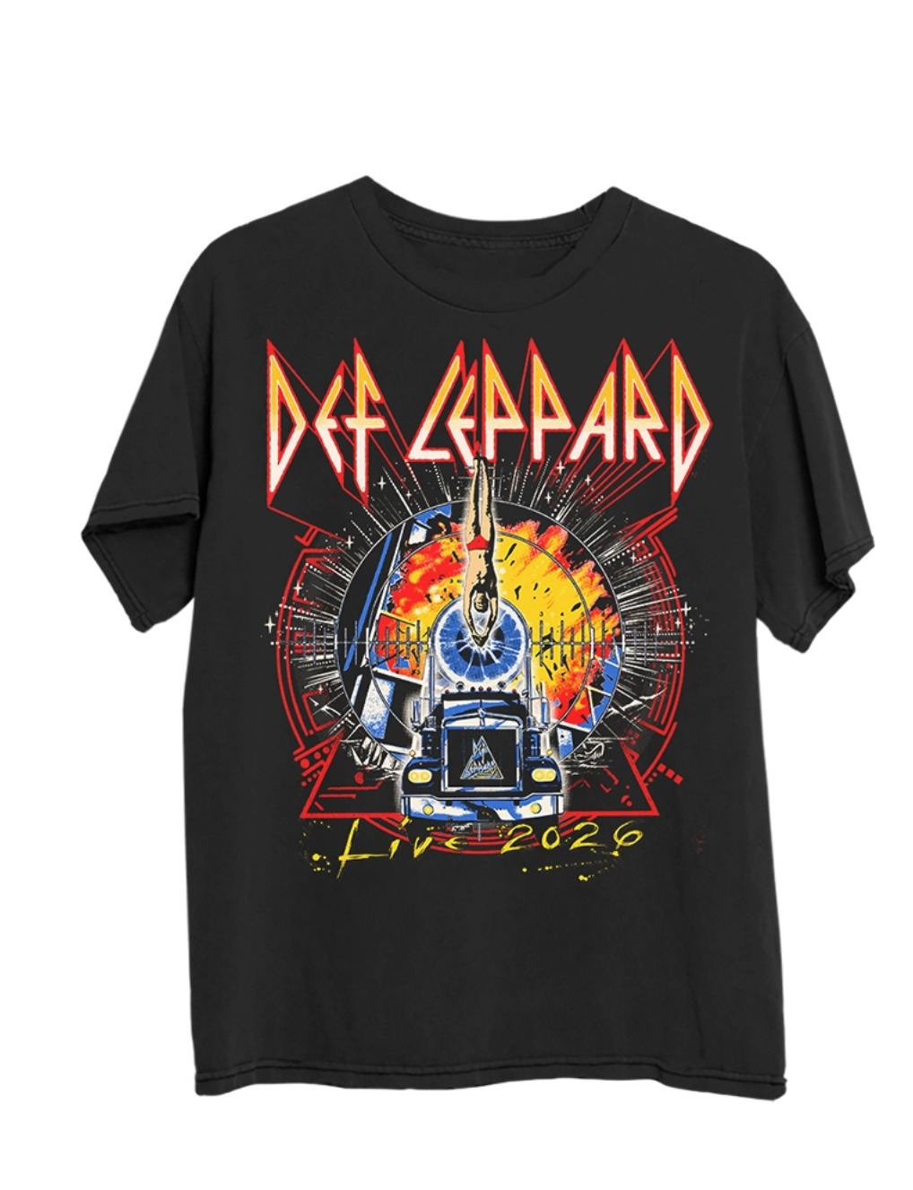 Camiseta Def Leppard Live 2026 - Men'S Fashion Uk 2026 avaliação e preço