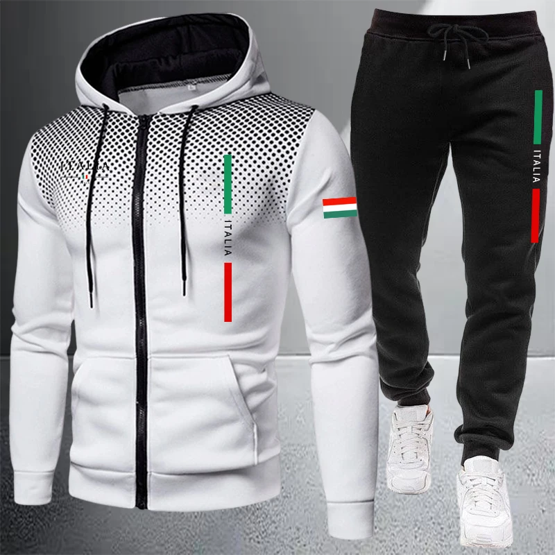 Conjunto de Moletom Masculino  - Mens Fashion Zip Up avaliação e preço