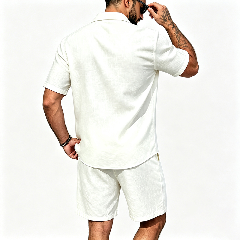 Conjunto Masculino de Linho de - Linen Shirt Summer avaliação e preço
