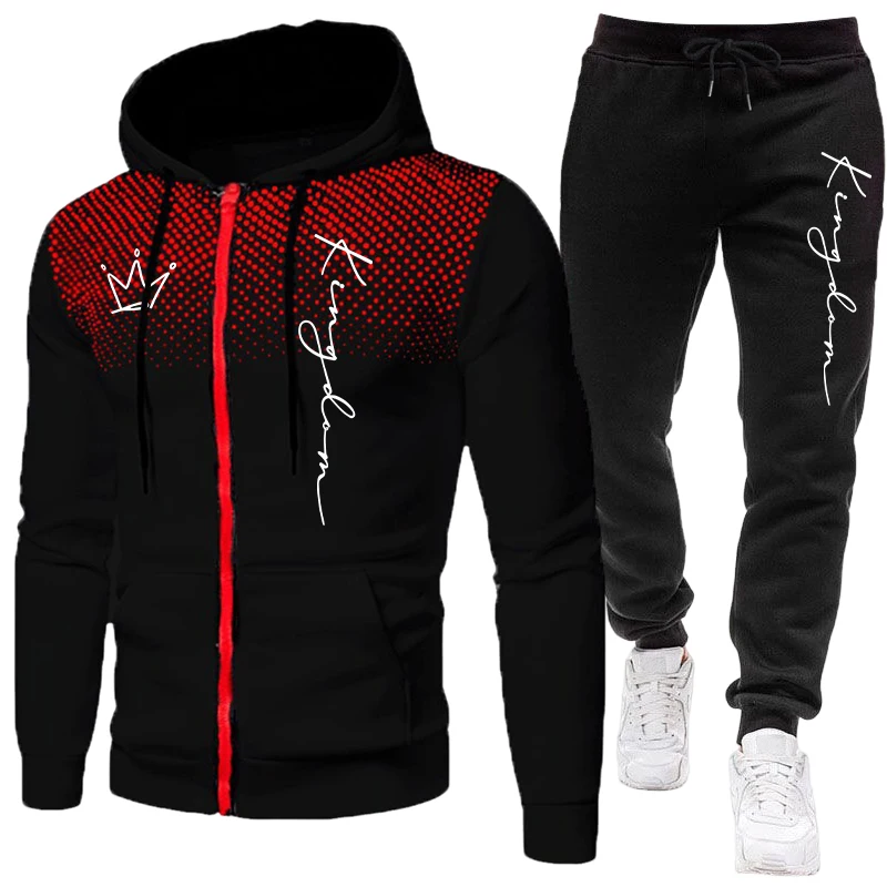 Conjunto de Agasalho Masculino - Mens Fashion Zip Up avaliação e preço