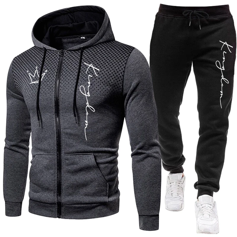 Conjunto de Agasalho Masculino - Mens Fashion Zip Up avaliação e preço