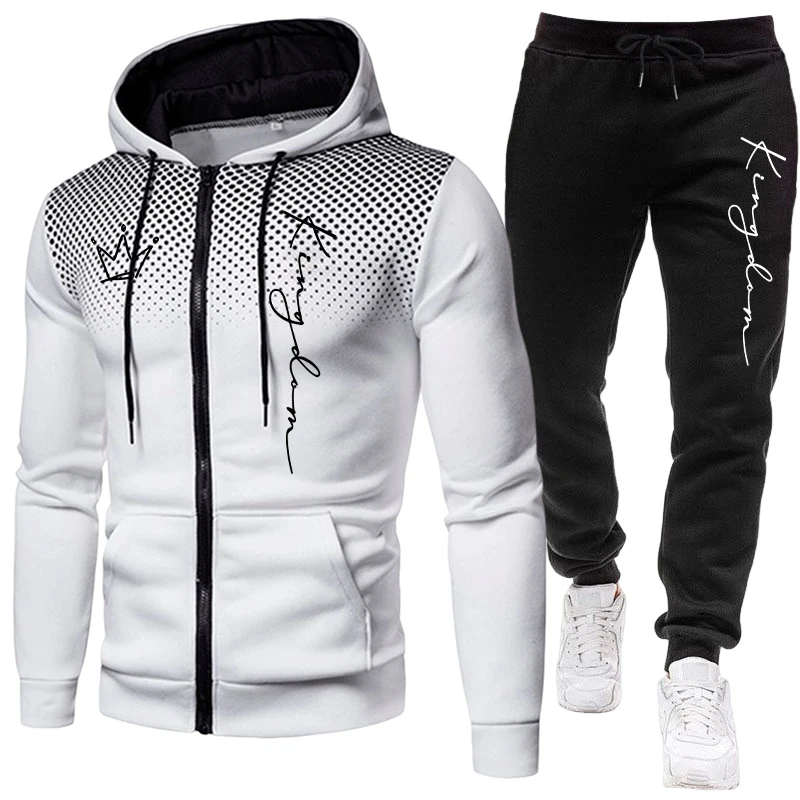 Conjunto de Agasalho Masculino - Mens Fashion Zip Up avaliação e preço
