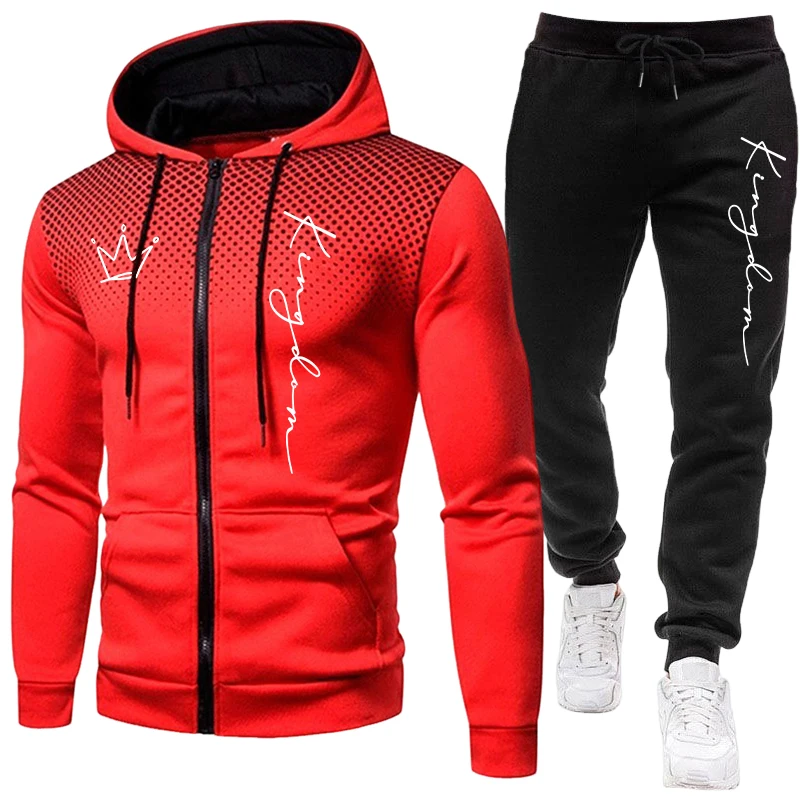 Conjunto de Agasalho Masculino - Mens Fashion Zip Up avaliação e preço