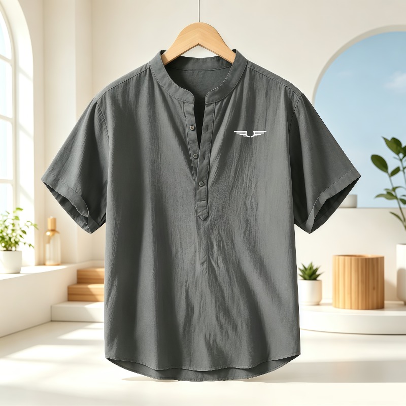 Camisa masculina de algodão e  - Linen Shirt Summer avaliação e preço