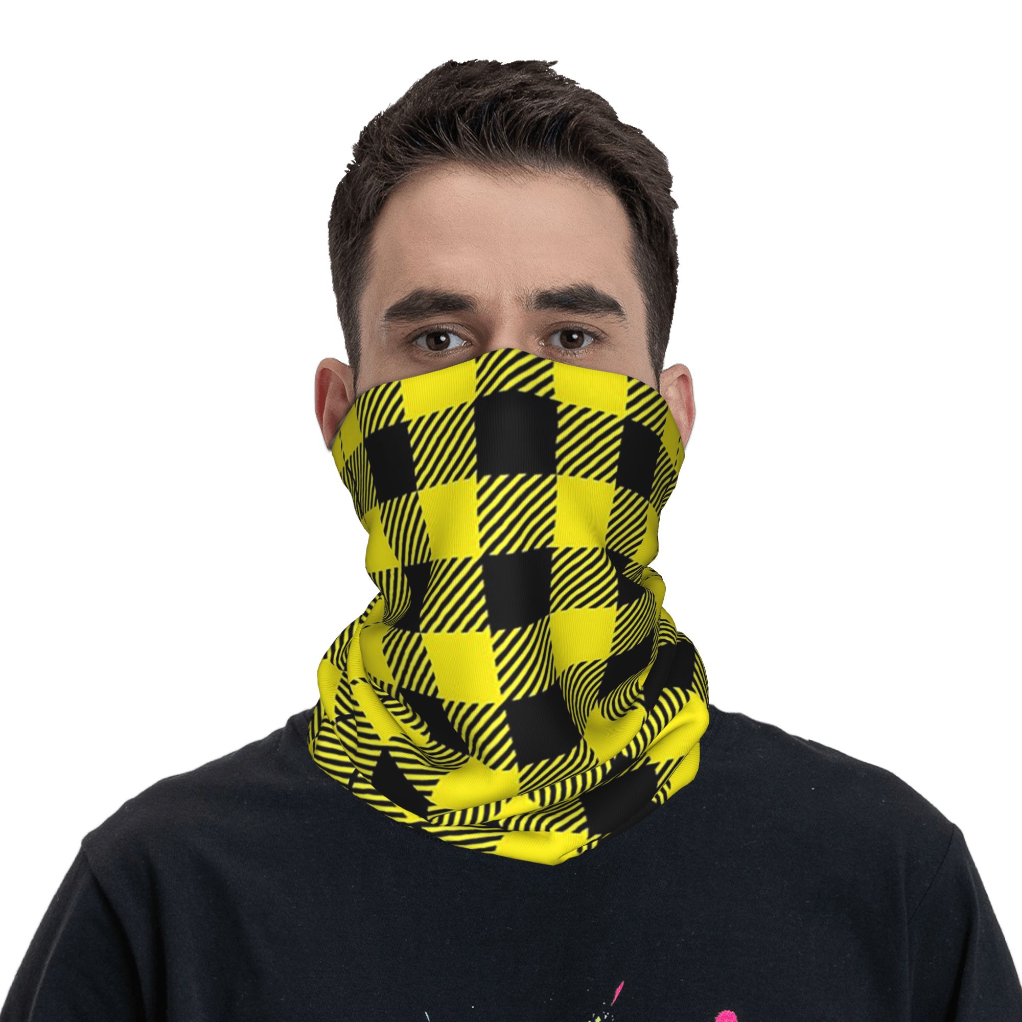 Bandana amarela e preta com es - Yellow Men'S Fashion avaliação e preço