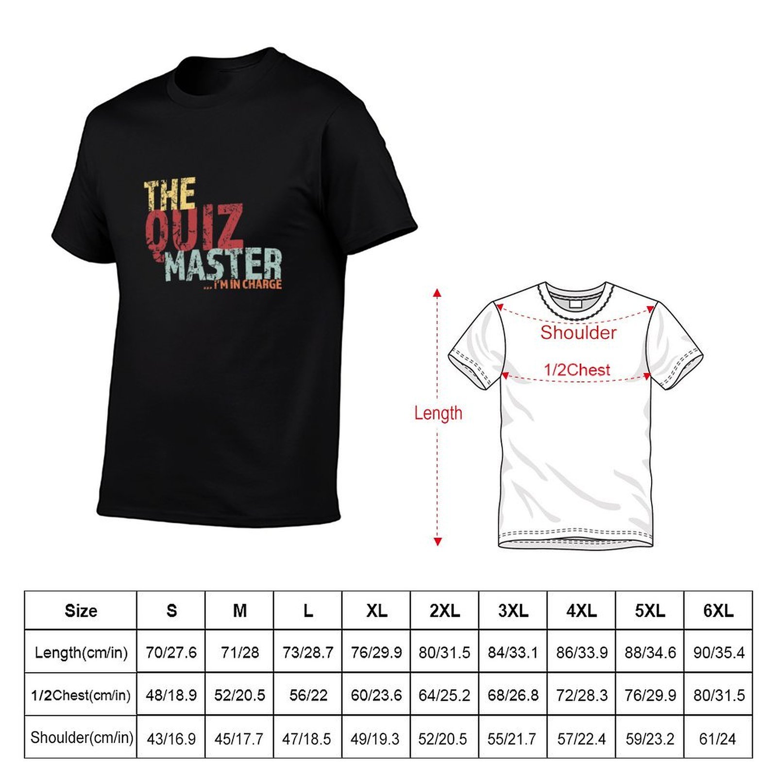 Camiseta da equipe Quiz Master - Men'S Fashion Quiz avaliação e preço