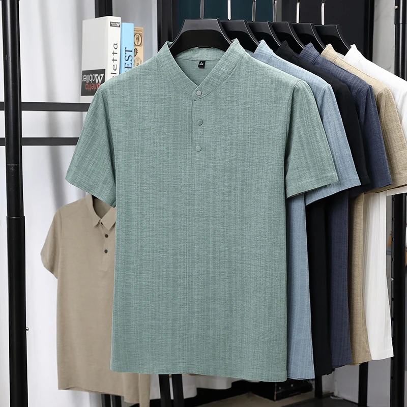 Camisas Masculinas de Linho Te - Linen Shirt Summer avaliação e preço