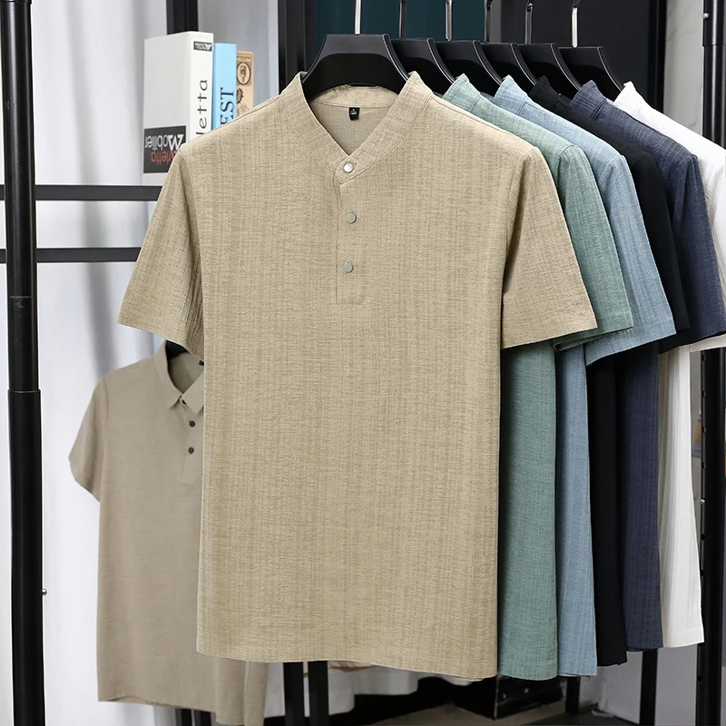 Camisas Masculinas de Linho Te - Linen Shirt Summer avaliação e preço
