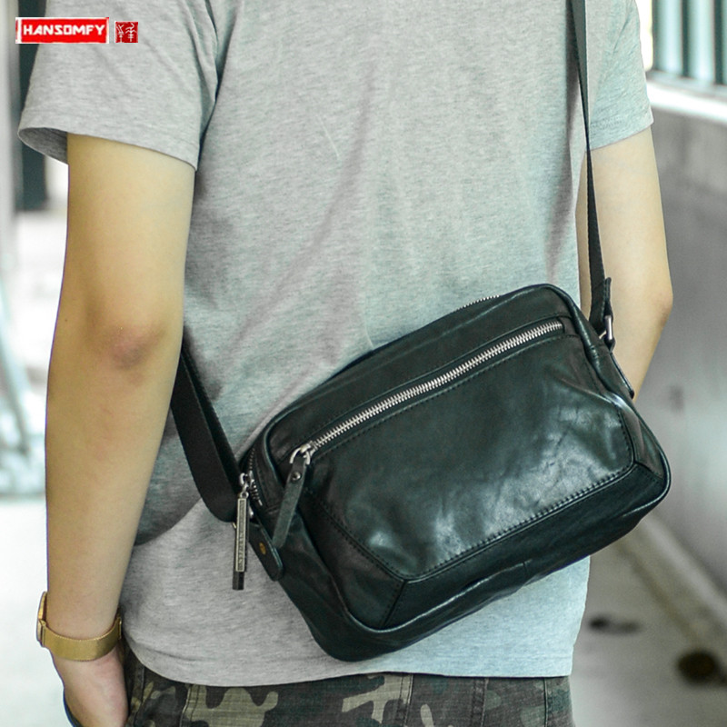 Bolsa de ombro de couro mascul - Yellow Men'S Fashion avaliação e preço
