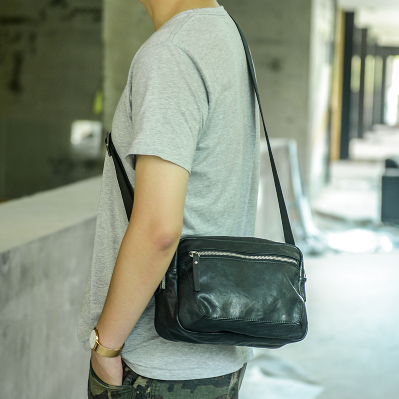 Bolsa de ombro de couro mascul - Yellow Men'S Fashion avaliação e preço