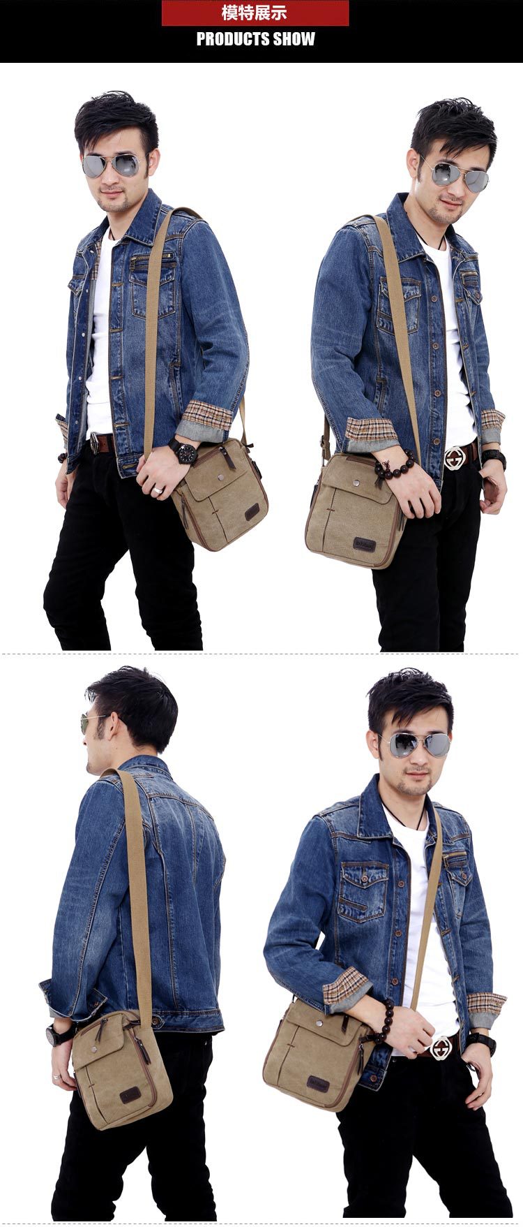 2025 NOVO Bolsa de Lona Mascul - Men'S Fashion Mag avaliação e preço