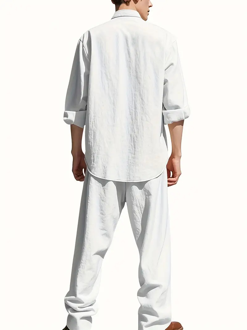 Conjunto de Terno de Linho Bra - Linen Shirt Summer avaliação e preço