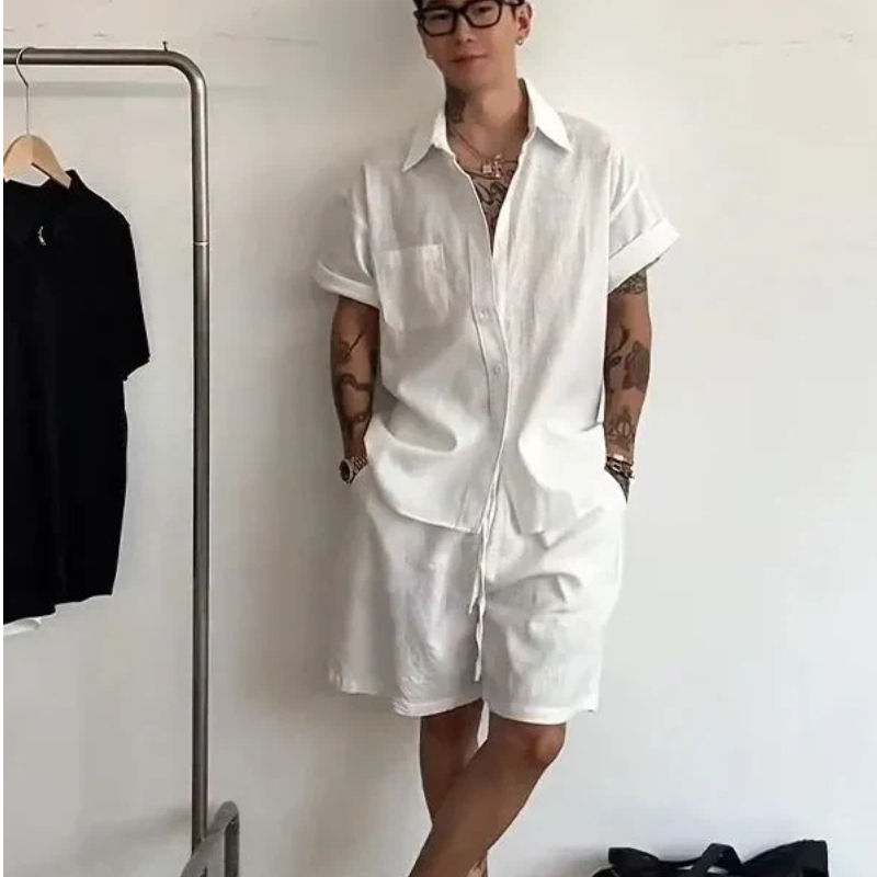 Conjunto Masculino de Linho e  - Linen Shirt Summer avaliação e preço