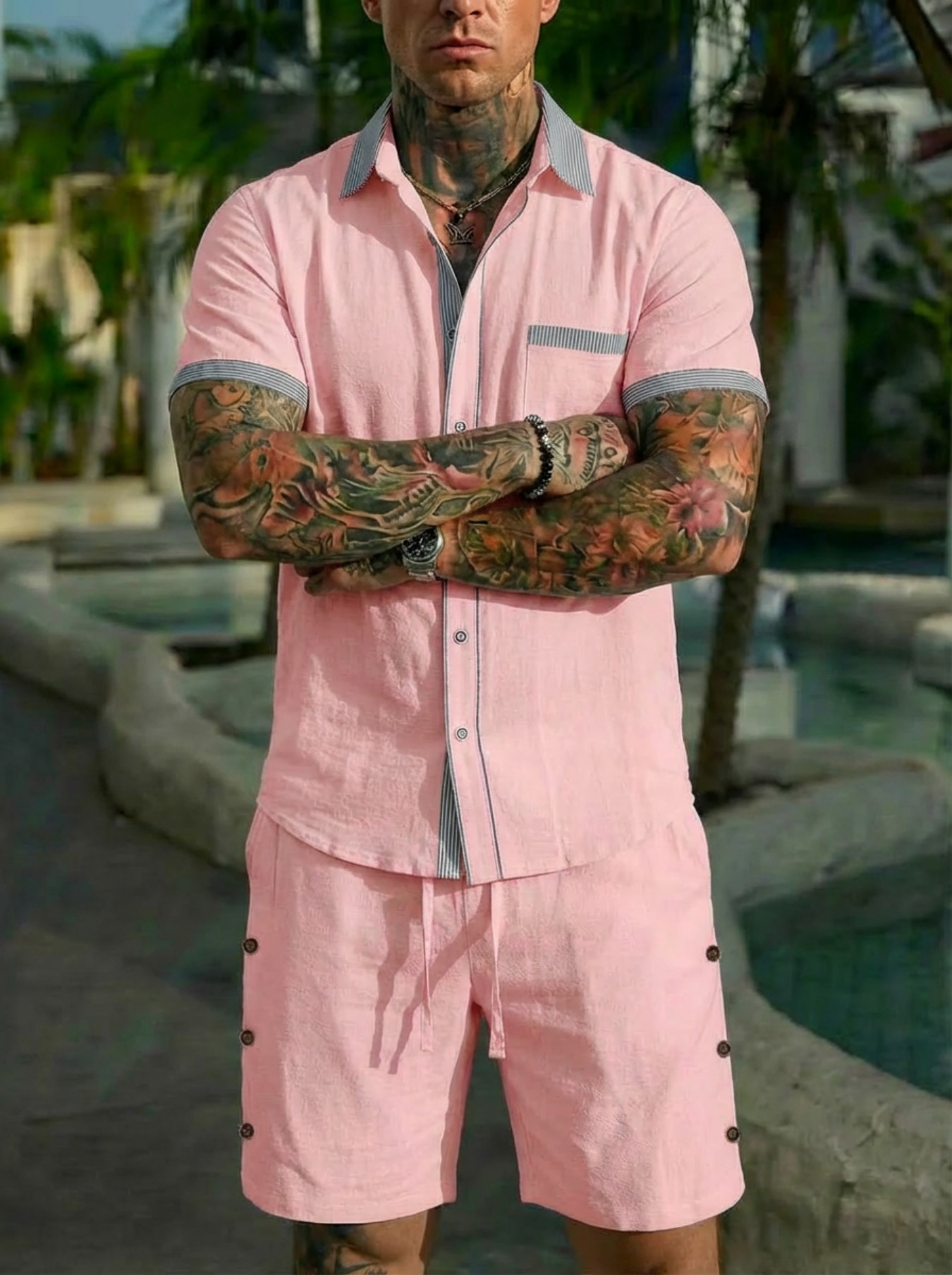 Conjunto Masculino de Camisa E - Men'S Fashion Designer avaliação e preço