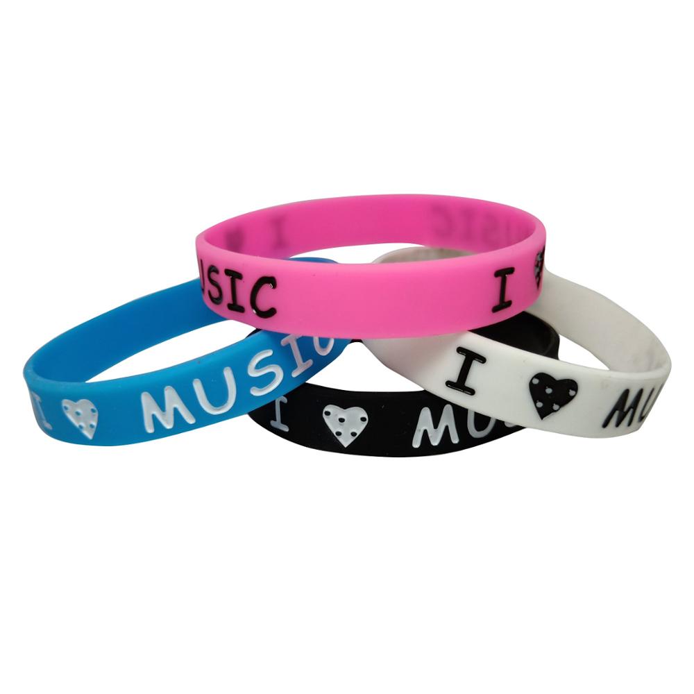 Eu amo música pulseira de sili - Men'S Fashion Now avaliação e preço