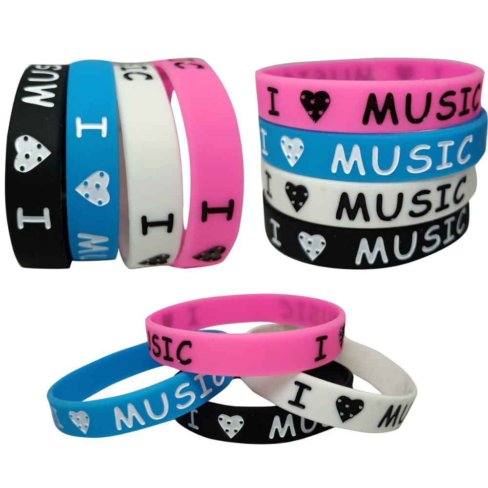Eu amo música pulseira de sili - Men'S Fashion Now avaliação e preço