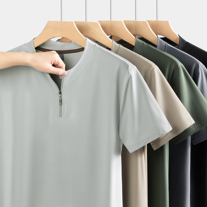 Camiseta Henley Masculina Tama - Mens Fashion Zip Up avaliação e preço