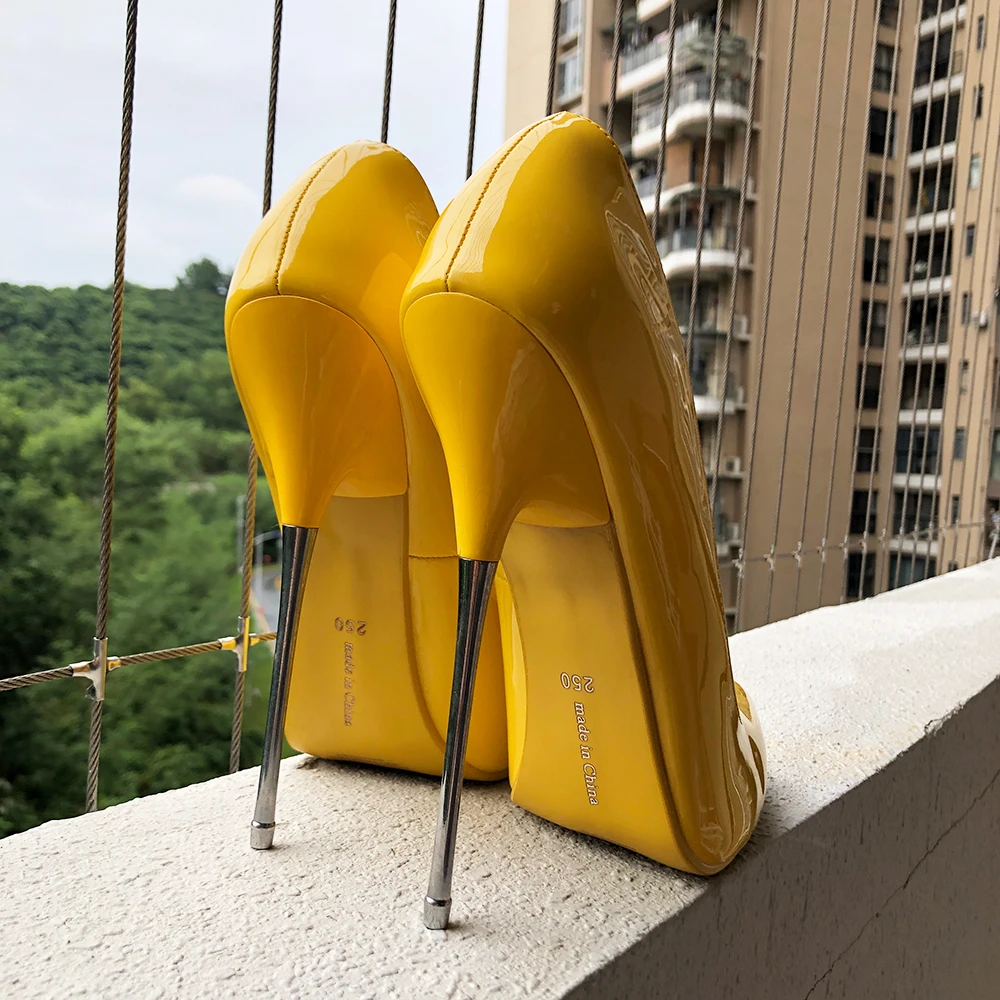 Recém 16cm salto ultra alto de - Yellow Men'S Fashion avaliação e preço