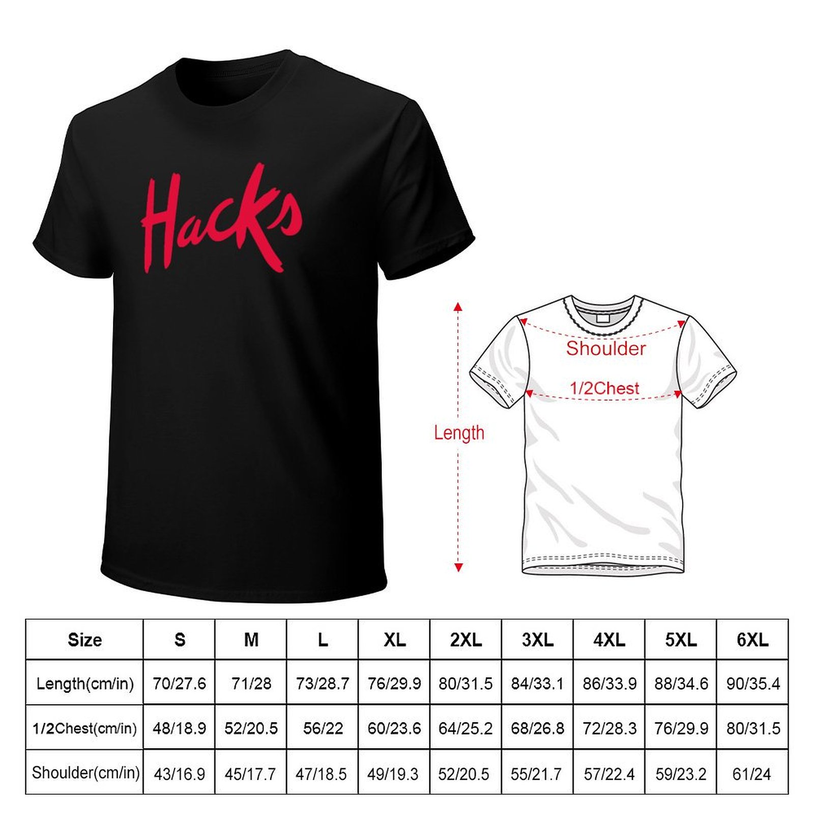 Camiseta com logotipo Hacks, c - Mens Fashion Hacks avaliação e preço
