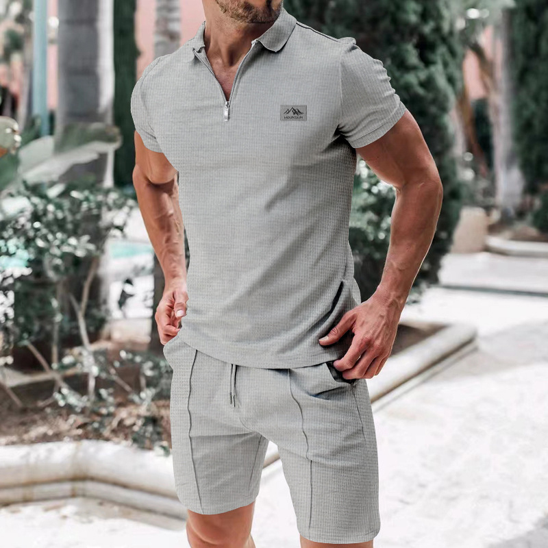 Novo Conjunto de Terno Masculi - Mens Fashion Zip Up avaliação e preço