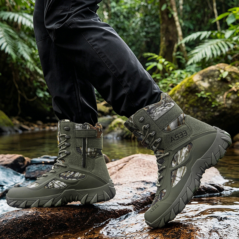 Bota tática masculina para ati - Mens Fashion Zip Up avaliação e preço