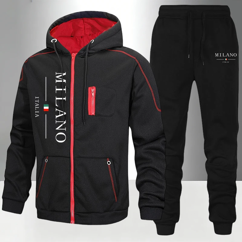 Conjunto Masculino de Moda Ita - Mens Fashion Zip Up avaliação e preço