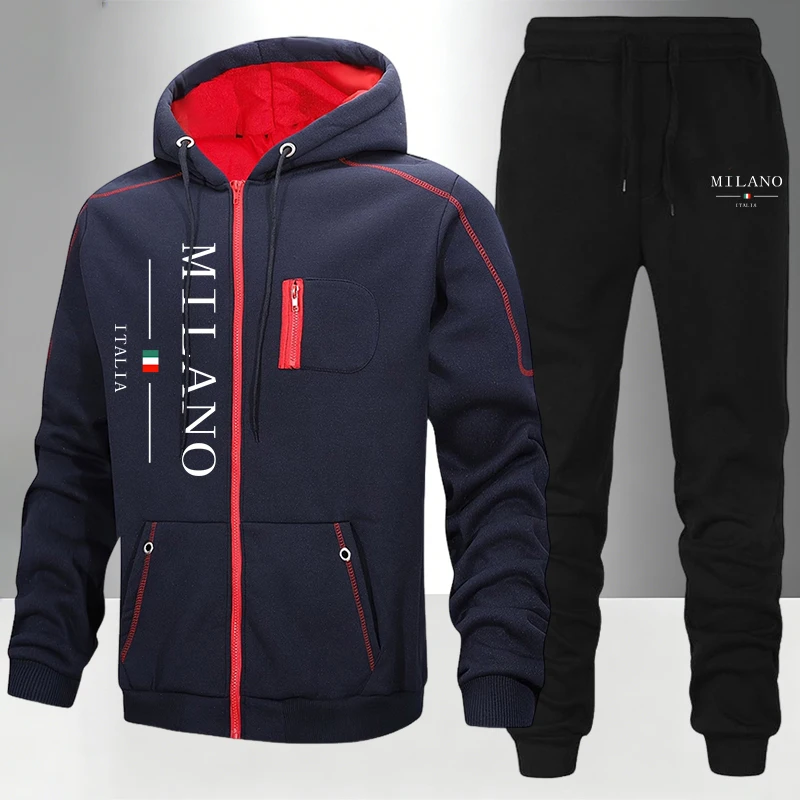 Conjunto Masculino de Moda Ita - Mens Fashion Zip Up avaliação e preço