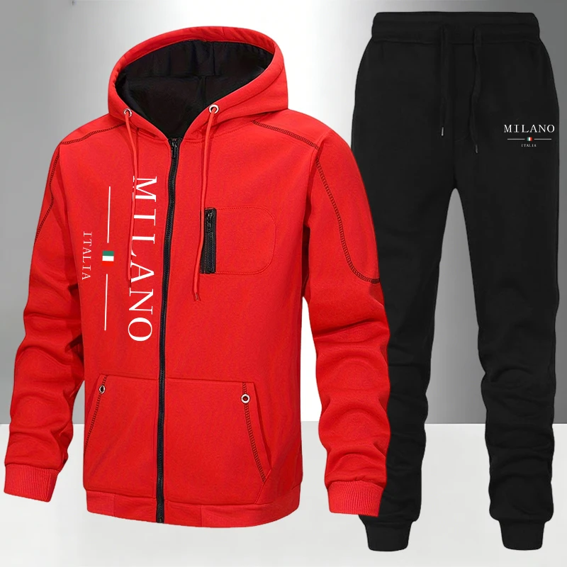 Conjunto Masculino de Moda Ita - Mens Fashion Zip Up avaliação e preço