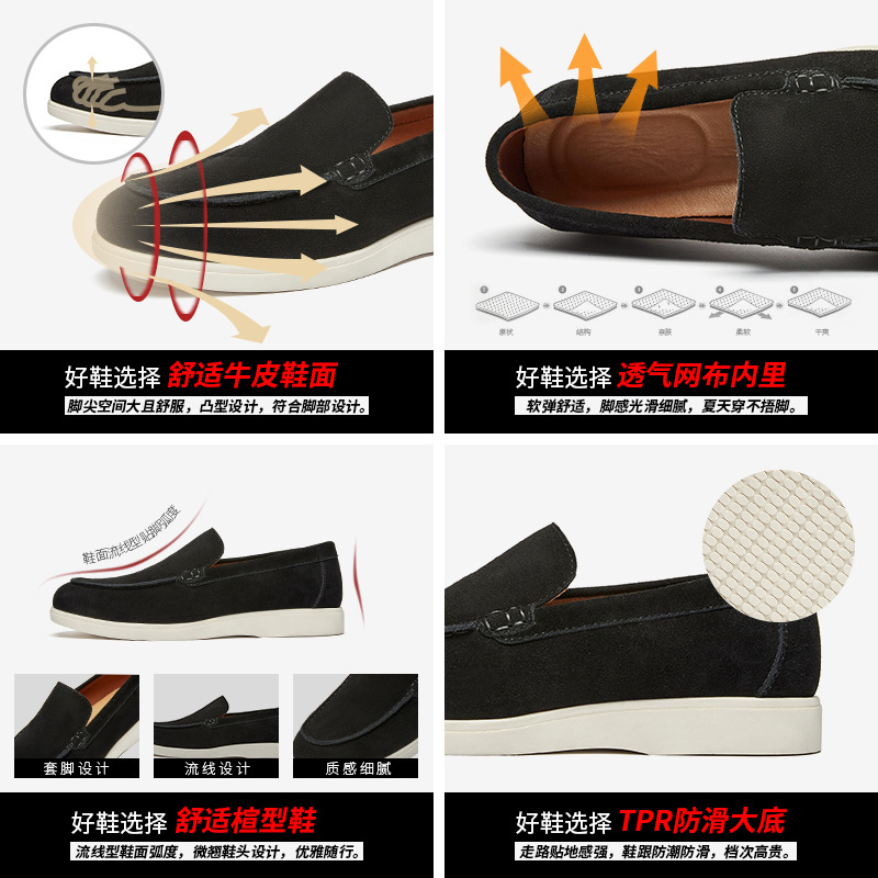 Mocassins de couro genuíno mas - Suede Loafers Men avaliação e preço