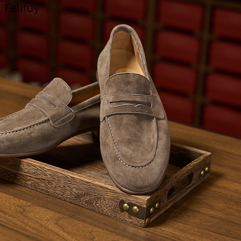 Sapatos masculinos confortávei - Suede Loafers Men avaliação e preço